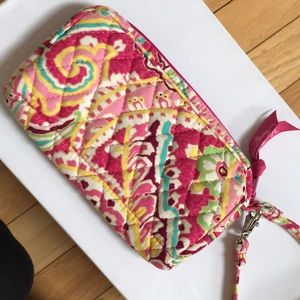 Vera Bradley pink wristlet